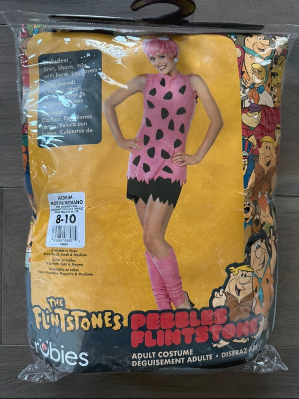 Rubie's Pebbles Flintstone Women’s Costume - Pink & Black- size M